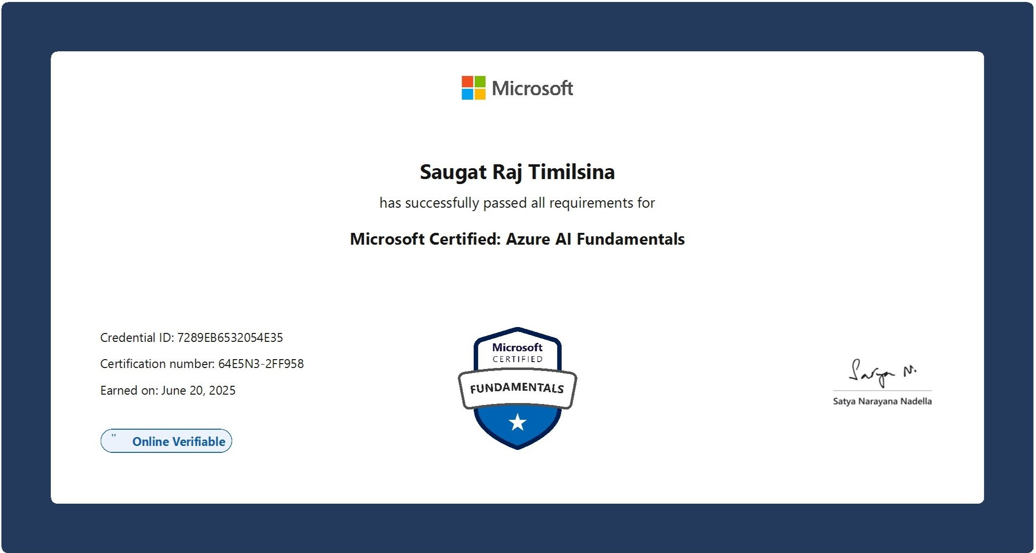 Microsoft Certified: Azure AI Fundamentals (AI-900)