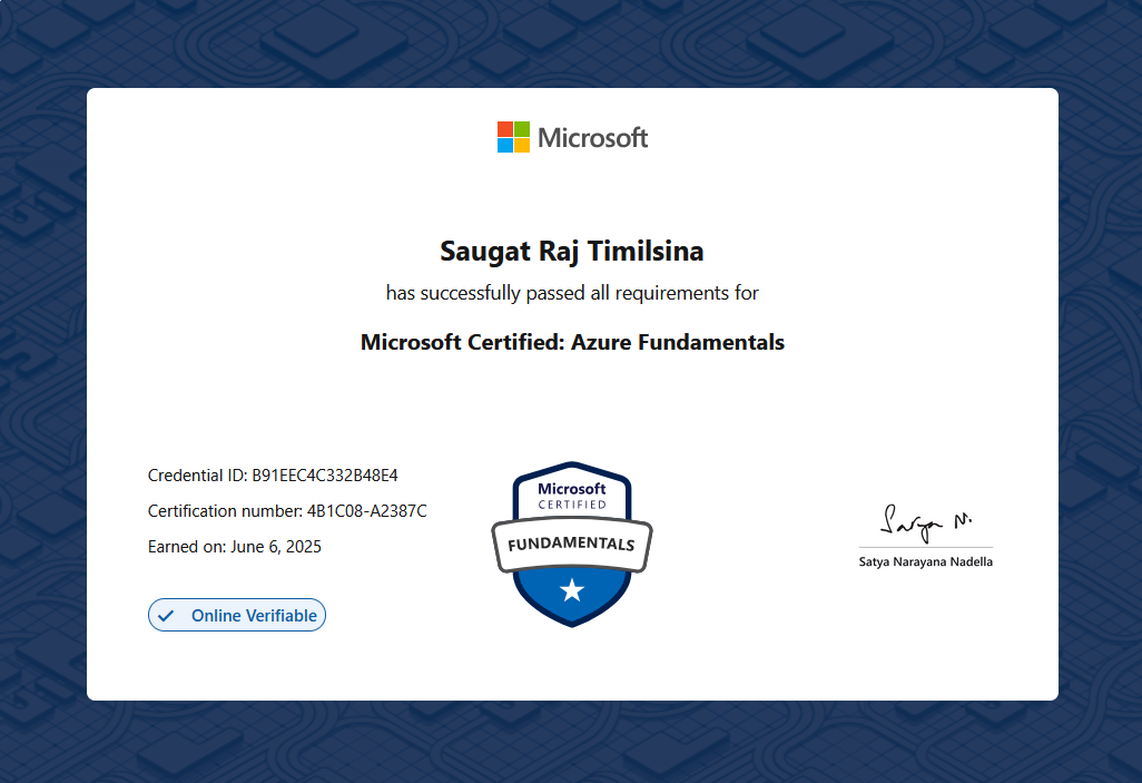Microsoft Certified: Azure Fundamentals (AZ-900)